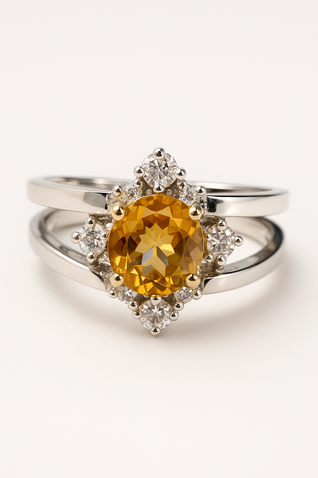 Double-sided silver ring, set with a color-changing zultanite stone and a luxurious blue sapphire stone.